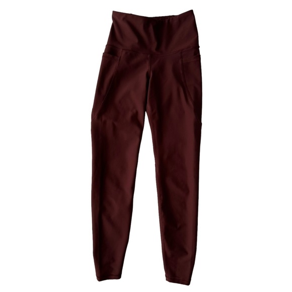 OLD NAVY WOMENS  MAROON HIGH-WAISTED POWERSOFT LEGGINGS SIZE XS - Picture 5 of 11